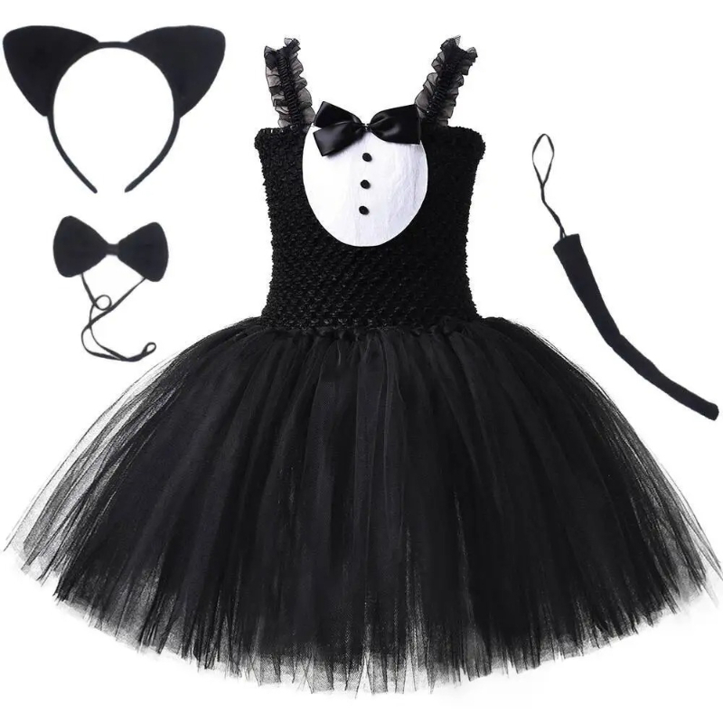 White Black Cat Tutu Dress for - Baby Clothing Dresser ulasan dan harga