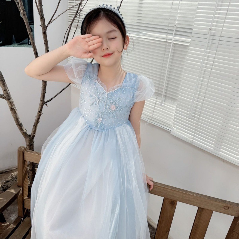 Embroidered Elsa Girls Dress f - Baby Clothing Dresser ulasan dan harga